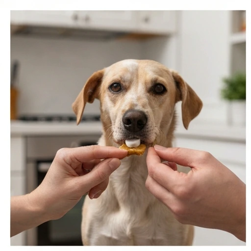 Canine patient during vet visit