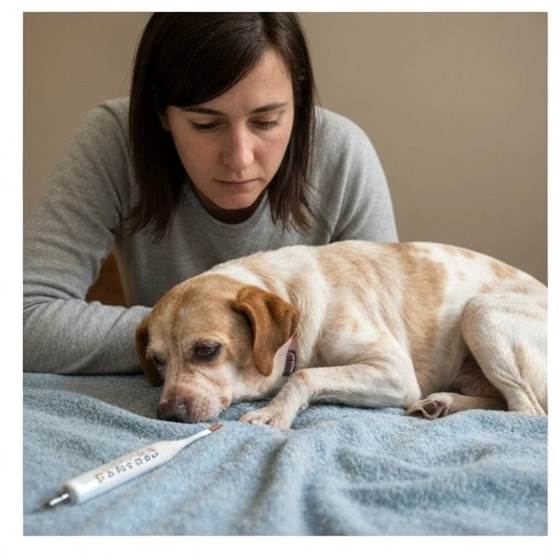 Veterinarian examining a dog